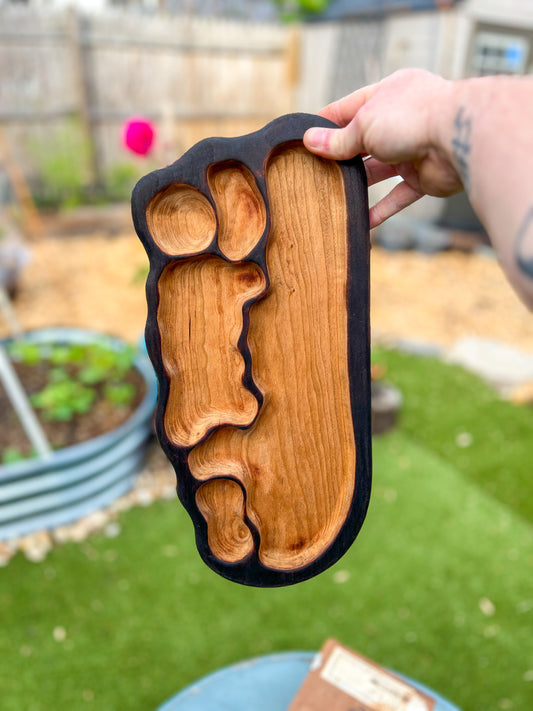 Torched Current No. 01 | Handmade Cherry Serving Tray